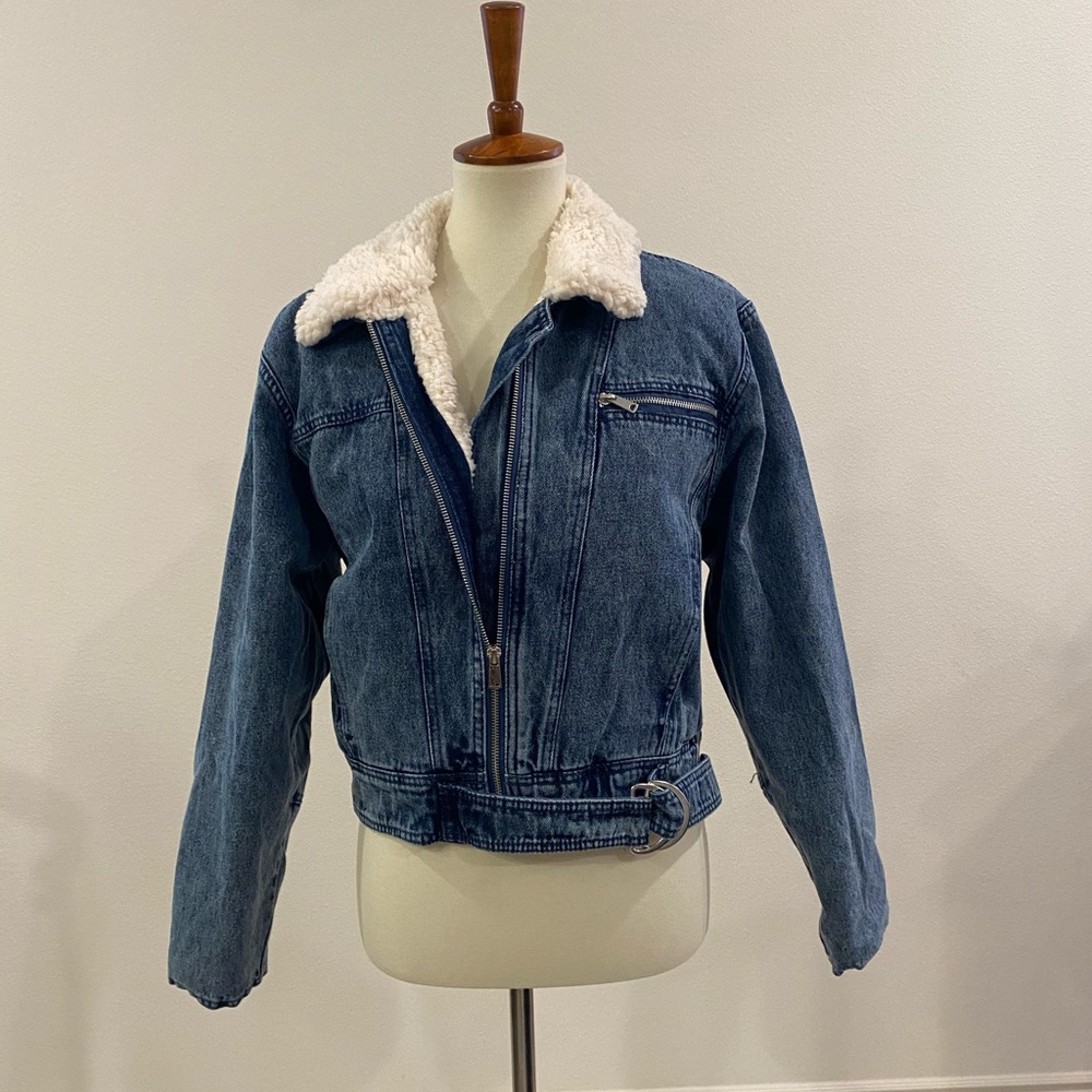 *1 LEFT* - PRICE FIRM - Denim Jacket with Sherling Lining - Picture 7 of 9